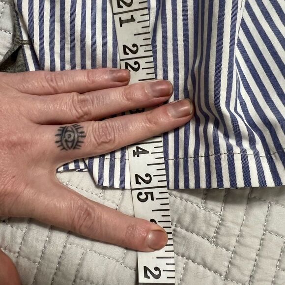 J Crew Contrast Sleeveless Tank Top Seersucker Striped blue gray white
Size xXS - Picture 8 of 8